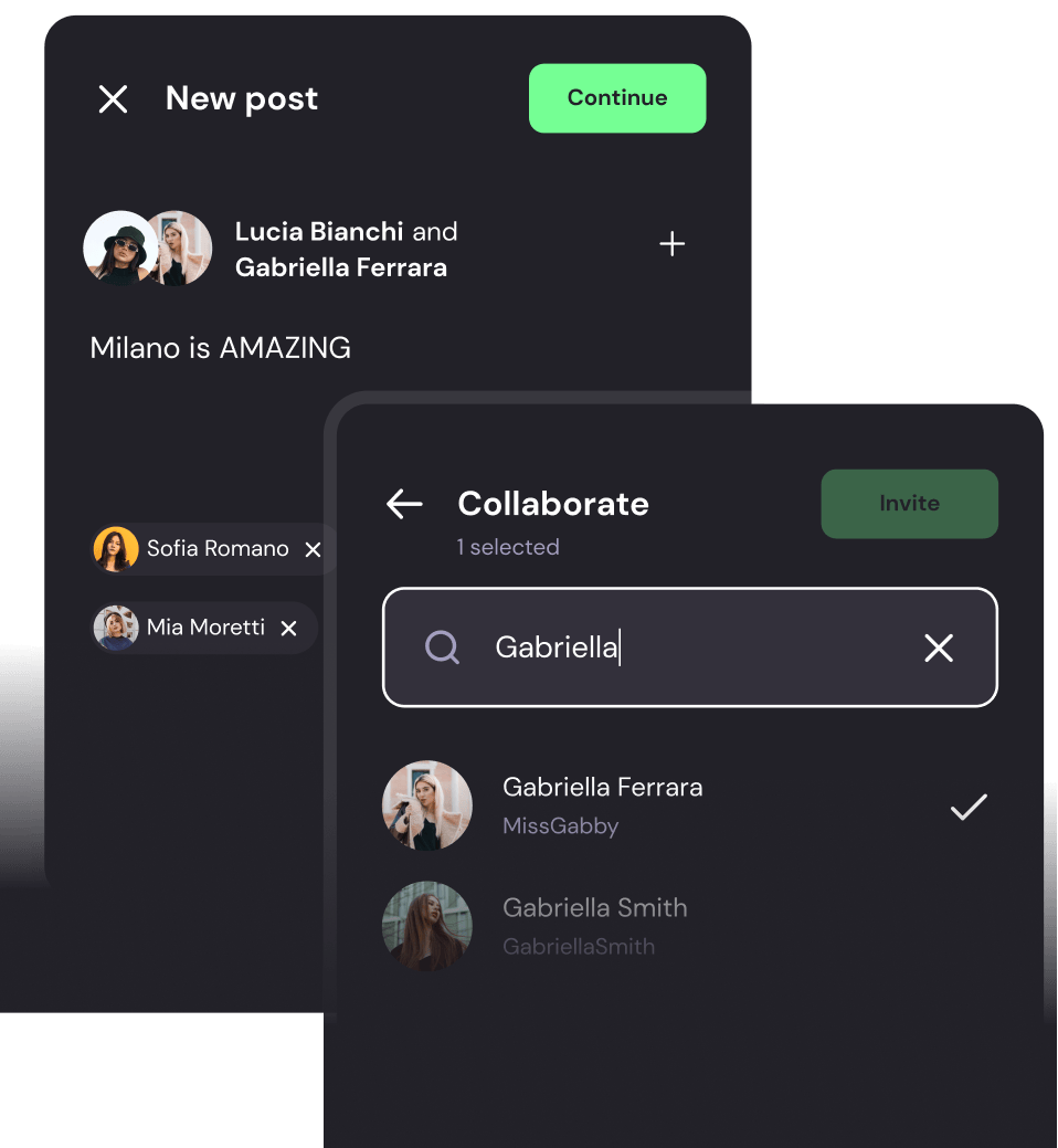 Collaboration screen